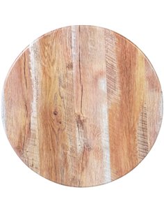 Seamless Round Table Top Barn Wood 30" | Stalwart DA-TT30RBARNWOOD