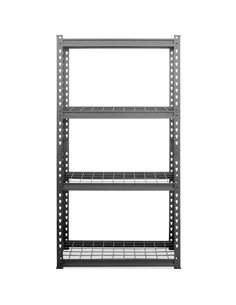 Commercial Boltless Wire Shelving Unit 4 Tier 120kg 700x300x1520mm Black | Stalwart DA-4TMWS703015