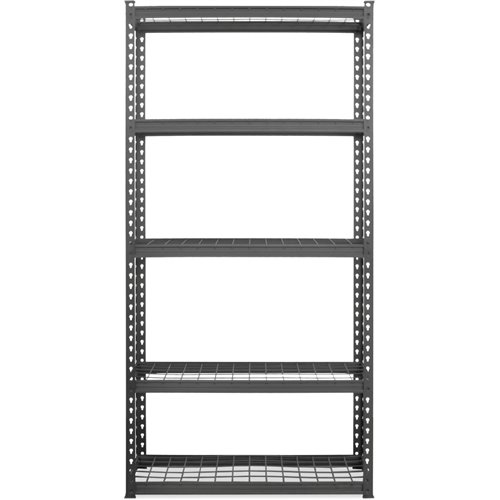 Commercial Boltless Wire Shelving Unit 5 Tier 120kg 900x300x1830mm Black | Stalwart DA-5TMWS903018