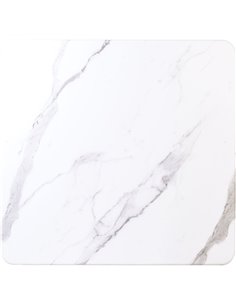 Seamless Square Table Top White Marble  24x24" | Stalwart DA-TT2424WHITEMARBLE