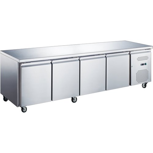 Professional Low Refrigerated Counter / Chef Base 4 doors 2230x700x650mm | Stalwart DA-BASE41