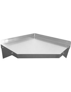 Wall Shelf Corner unit Stainless steel 800x800x300mm | Stalwart DA-WSCN8030