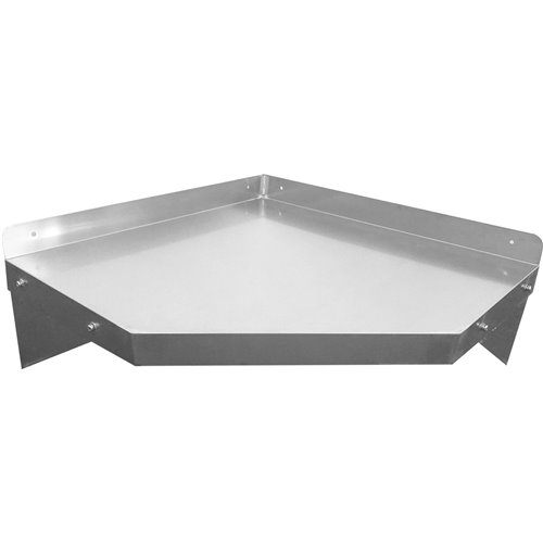 Wall Shelf Corner unit Stainless steel 800x800x300mm | Stalwart DA-WSCN8030