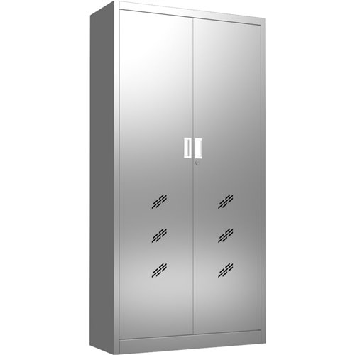 Commercial Stainless Steel Cleaing Cabinet 2 Doors 900x400x1800mm | Stalwart DA-MBSS201H1802DCC