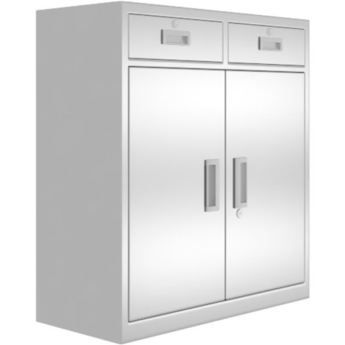 Commercial Stainless Steel Cabinet with 2 Doors &amp 2 Drawers 900x400x900mm | Stalwart DA-MBSS201H902DC