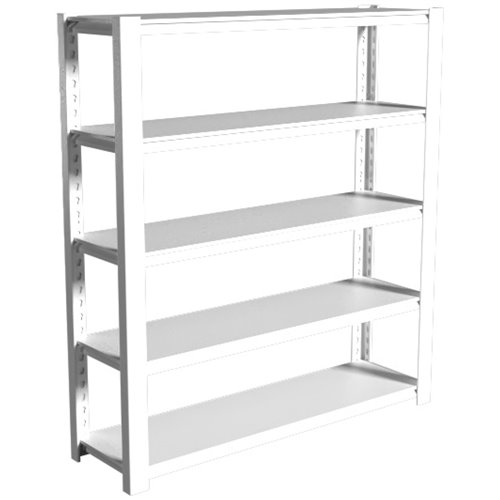 Commercial Shelving Unit 5 Tier 100kg 900x400x1830mm White | Stalwart DA-MB18390SR