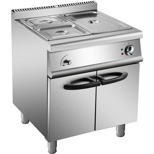 Commercial Electric Bain Marie with Cabinet 1xGN1/1 + 2xGN1/2 5kW 700mm Depth | Stalwart DA-HEB709A