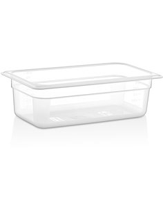 Polypropylene Gastronorm Pan GN1/3 Depth 100mm Clear 3 litres | Stalwart DA-GNPP13100