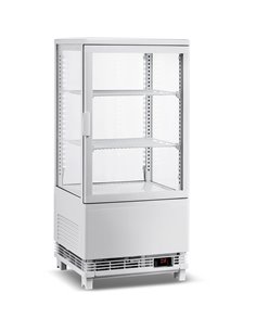 Countertop Display Fridge 58 litres 2 shelves White 1 flat door | Stalwart DA-CL58W