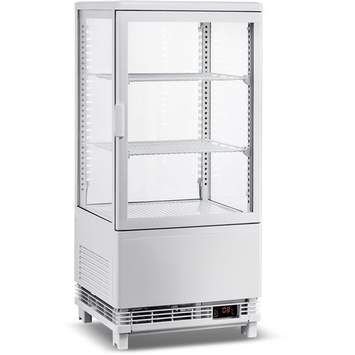 Countertop Display Fridge 58 litres 2 shelves White 1 flat door | Stalwart DA-CL58W