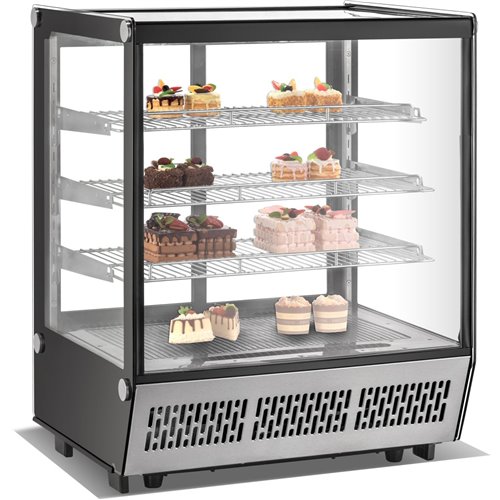 Display Merchandiser Fridge 145 litres 3 shelves Stainless Steel | Stalwart DA-CW145