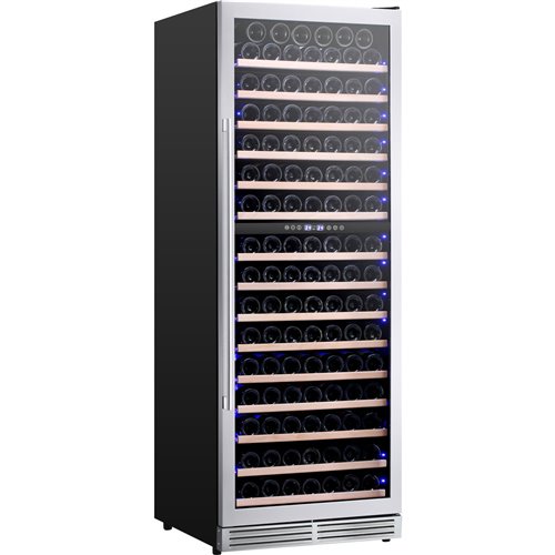 Commercial Dual Zone Single Door Wine Fridge 192 bottles 490L Stainless Steel | Stalwart DA-YC490B