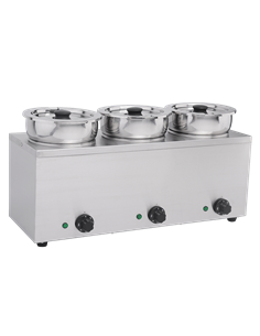 101049 - Hamoki Bain Marie with Hot Pot 3.5Lx3