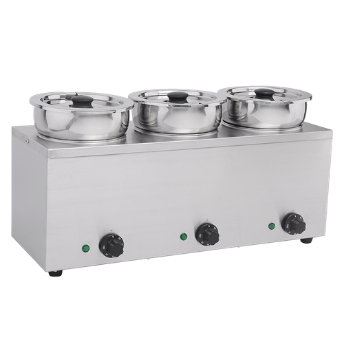 101049 - Hamoki Bain Marie with Hot Pot 3.5Lx3