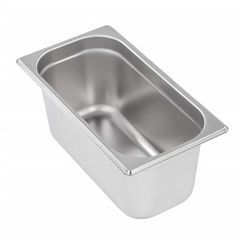 301039 - Stainless Steel Gastronorm Pan GN 1/3 Depth 100mm (1 box/18 units)