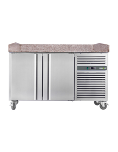 221032 - 2 Door Refrigerated Pizza Counter with Granite Worktop - 380L (PZ2600)