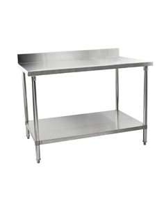 141007 - Stainless Steel Table With Backsplash 900mm