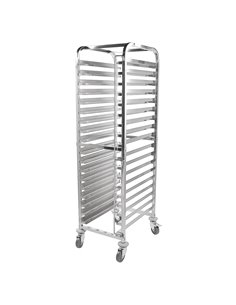 301006 - Multifunctional Racking Trolley 18 Shelves for Both GN Pan 1/1 , 40x60 cm Trays