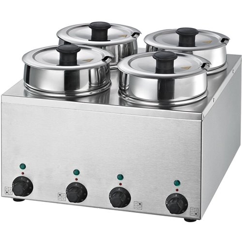 Bain Marie 4 Hot pots 4x3.5 litres | Stalwart DA-BMP44