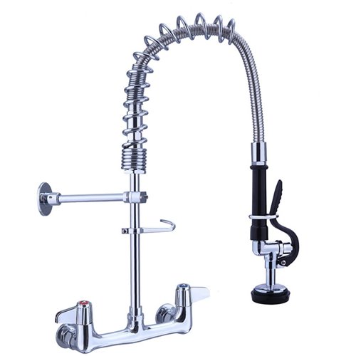 Pre Rinse Spray Unit Wall mount Double inlet Height 500mm Stainless steel | Stalwart DA-EQ7802A