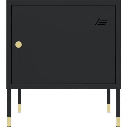 Metal Night Stand 1 Door 450x350x500mm Black | Stalwart DA-HMA01B