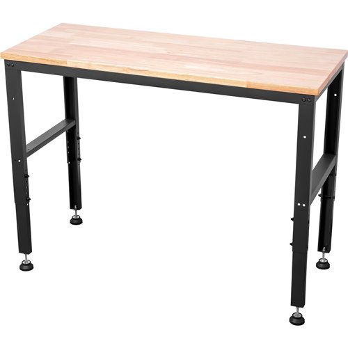 Professional Steel Workbench with Rubberwood Worktop Width 1220mm | Stalwart DA-WB4824