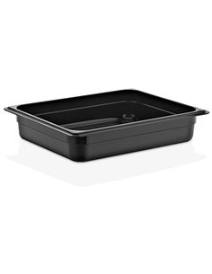 Polycarbonate Gastronorm Pan GN1/2 Depth 65mm Black 3 litres | Stalwart DA-GNP1265B