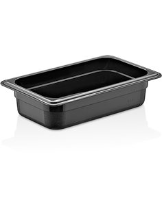 Polycarbonate Gastronorm Pan GN1/4 Depth 65mm Black 1.5 litres | Stalwart DA-GNP1465B