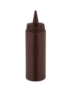 Squeeze Sauce Bottle 250ml/9oz Brown | Stalwart DA-GPS250BR