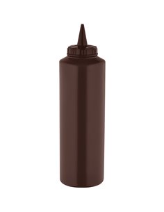 Squeeze Sauce Bottle 500ml/18oz Brown | Stalwart DA-GPS500BR