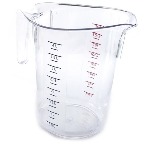 Polycarbonate Measuring Jug 4 litre Heavy duty | Stalwart DA-MC4