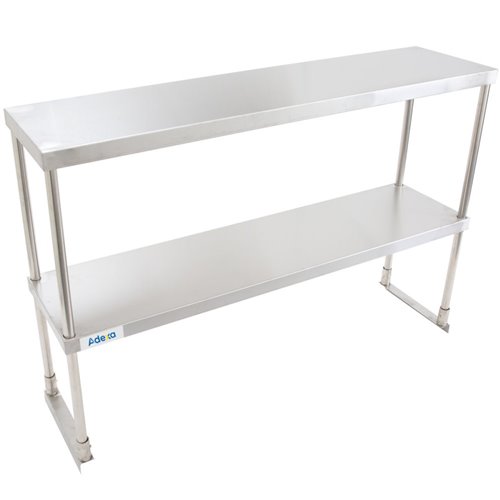 Double Tier Overshelf Stainless steel 1800x300x800mm | Stalwart DA-DOS300X1800