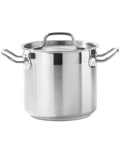 Professional Stew pan/Stock pot with Lid Stainless steel 6 litres | Stalwart DA-P0320