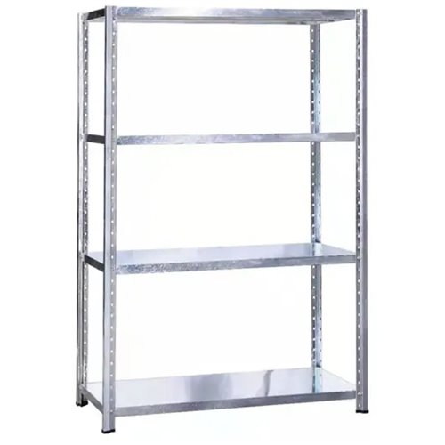 Commercial Galvanised Heavy Duty Shelving Unit 4 Shelves 220kg Loading Capacity 705x305x1370mm | Stalwart DA-SY3070G