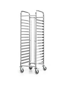 Rack/Tray/Pan Trolley Stainless steel Bakery 600x400mm 15 tier 470x620x1700mm | Stalwart DA-19037