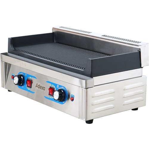 Professional Grill Electric 1 zone 2.3kW Ribbed Cast iron top | Stalwart DA-GP5530EW