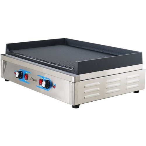 Professional Grill Electric 2 zones 4.6kW Ribbed Cast iron top | Stalwart DA-GP7050EW