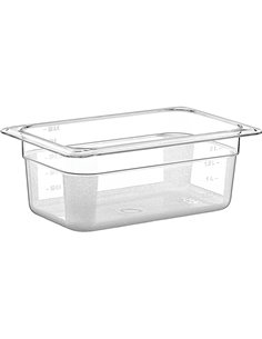 Polycarbonate Gastronorm Pan GN1/4 Depth 100mm 2 litres | Stalwart DA-GNP14100