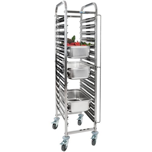 Rack/Tray/Pan Trolley Stainless steel Gastronorm GN1/1 15 tier | Stalwart DA-19237