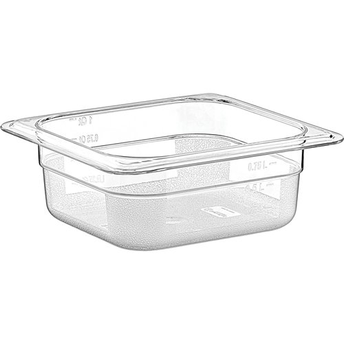 Polycarbonate Gastronorm Pan GN1/6 Depth 65mm 0.75 litres | Stalwart DA-GNP1665