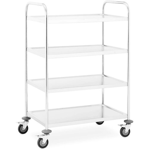 Commercial Serving/Service/Clearing Trolley Stainless steel 4 tier 705x405x1070mm | Stalwart DA-19210