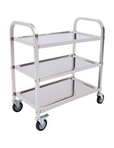 Commercial Serving/Service/Clearing Trolley Stainless steel 3 tier 950x500x940mm | Stalwart DA-19011