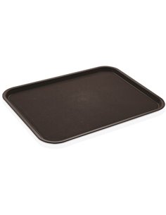 Serving Tray Polypropylene Rectangular 350x260mm Brown | Stalwart DA-GTPP2635BROWN