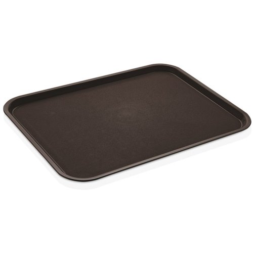 Serving Tray Polypropylene Rectangular 350x260mm Brown | Stalwart DA-GTPP2635BROWN