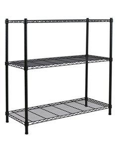 Commercial Shelving unit 3 tier 750kg Width 900mm Depth 450mm Black wire | Stalwart DA-AMJ304