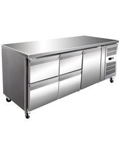 Commercial Refrigerated Counter 1 door 4 drawers Depth 700mm | Stalwart DA- THP3140TN