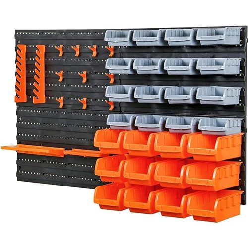 45 Piece Wall Storage Bin Set | Stalwart DA-WK4400