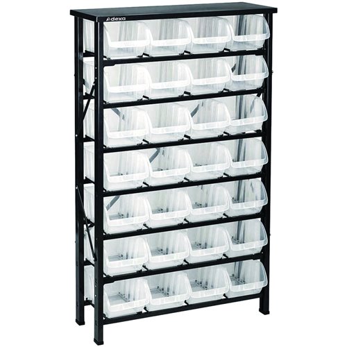 Commercial Heavy Duty Shelving Unit 7 Shelves 28 bins 820x280x1500mm | Stalwart DA-MW28HD