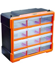 12 Bin Storage Organiser for Small Parts 320x160x370mm | Stalwart DA-MW2262