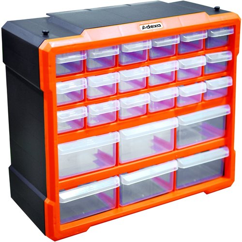 24 Bin Storage Organiser for Small Parts 320x160x370mm | Stalwart DA-MW2260